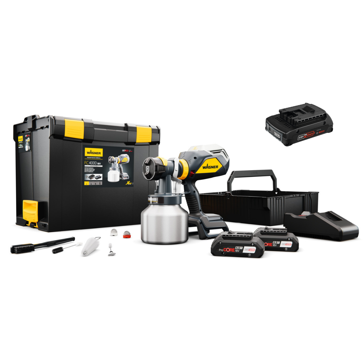 Wagner XVLP FinishControl 4000 18V Standardspray Kit + extra Akku im exklusiven Bundle