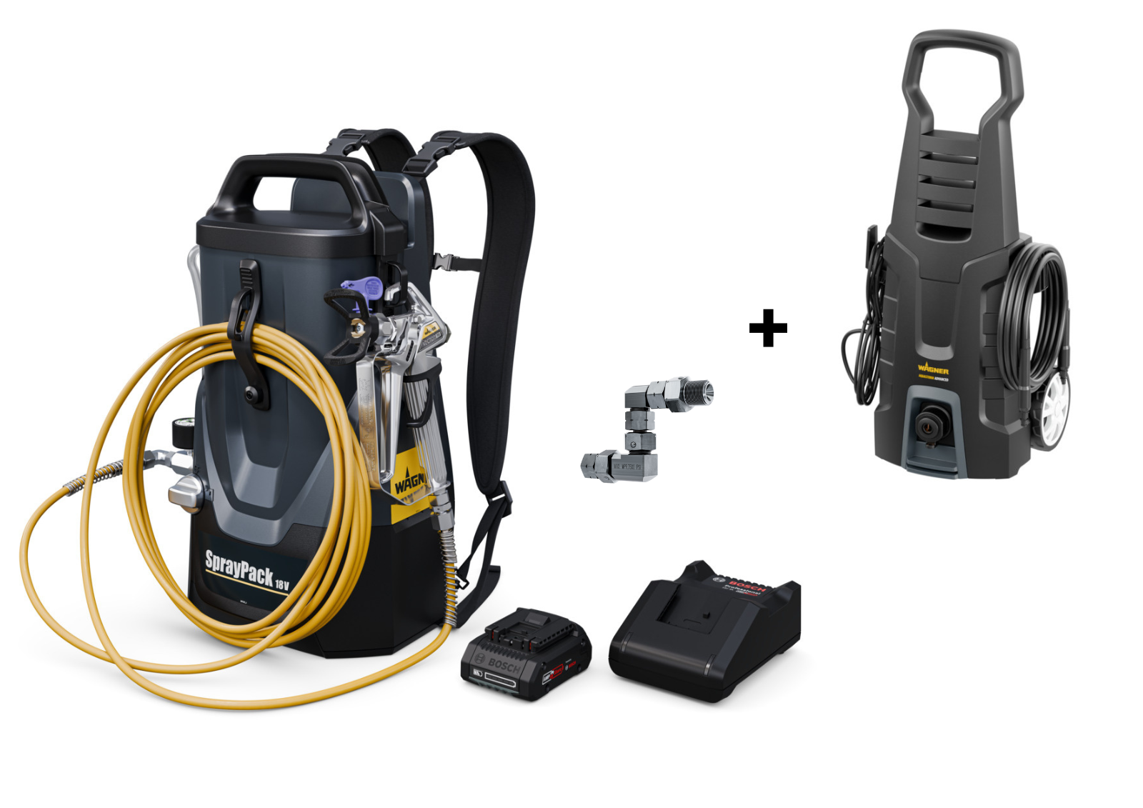 SprayPack 18V Kit + FlexTwist Z + nettoyeur haute pression 