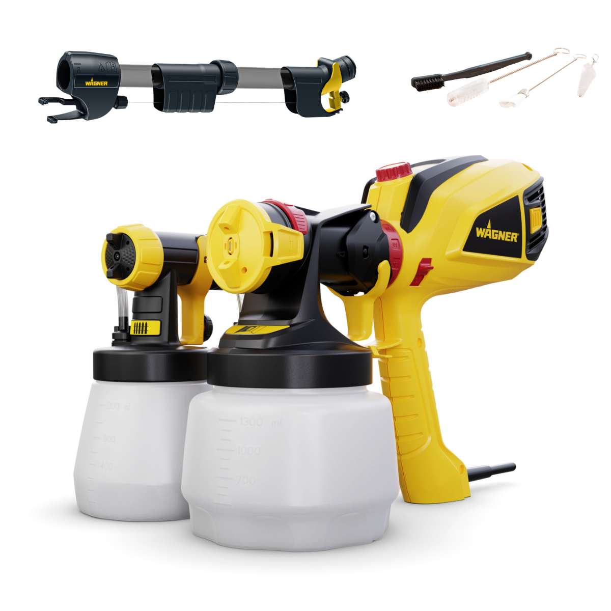 Wagner Universal Sprayer W 590 FLEXiO + rallonge de poign&eacute;e 60 cm + kit de nettoyage