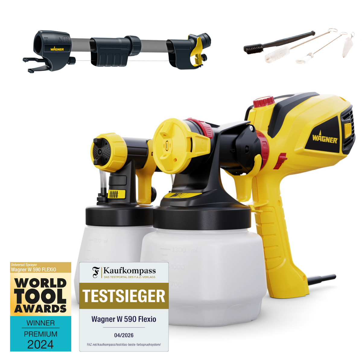 Wagner Universal Sprayer W 590 FLEXiO + 60cm Griffverl&auml;ngerung + Reinigungsset