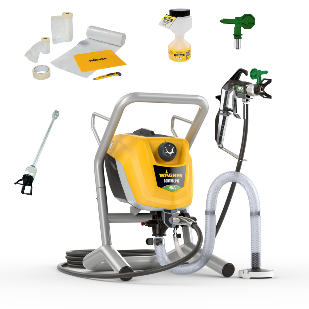 Wagner Airless HEA Control Pro 250M + Extension 30cm + Tip 619 + TipClean + Masking Set