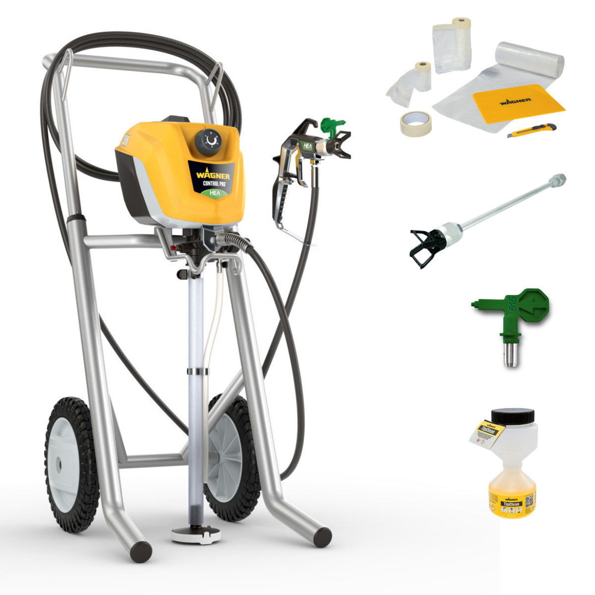 Wagner Airless HEA Control Pro 350M + Extension 30cm + Tip 619 + TipClean + Masking Set
