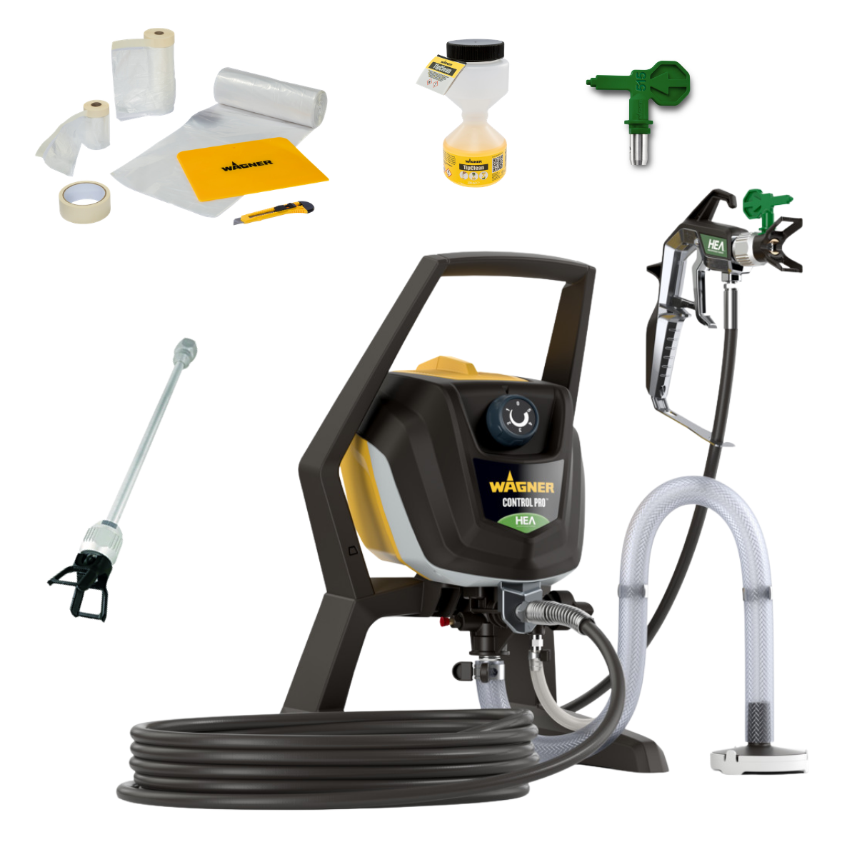 Wagner Airless HEA Control Pro 350R + Extension 30cm + Tip 619 + TipClean + Masking Set